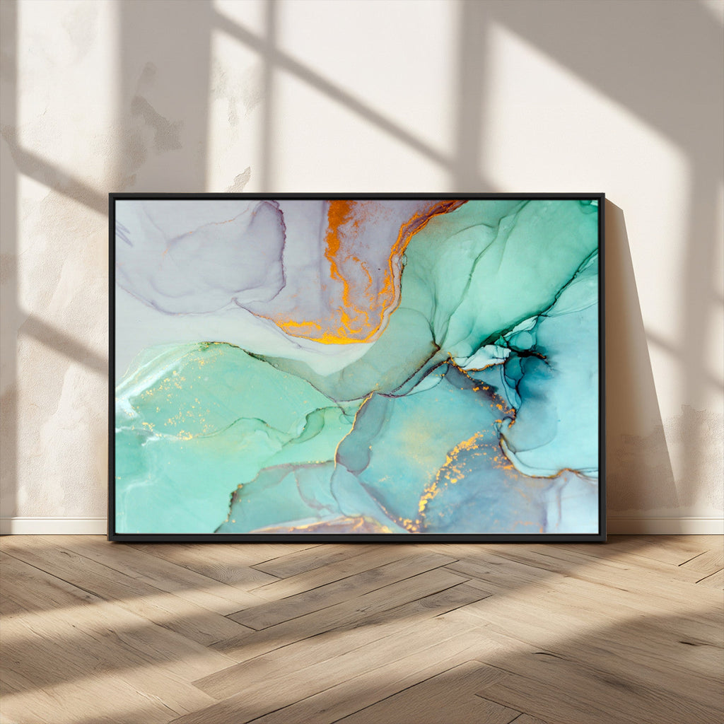 Colorful Marble Fluid Effect Canvas Wall Art Print