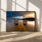Serene Lake Pier at Sunset Canvas Print | Landscape Wall Art | Ready to Hang