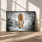 Jaguar Wall Art Canvas Print, Majestic Big Cat in Focused Pursuit