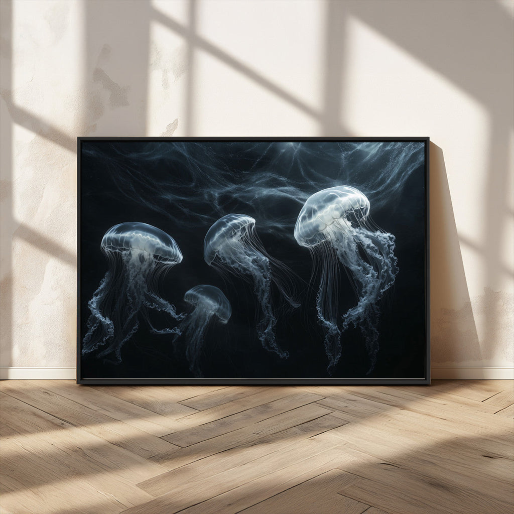 Jellyfish Wall Art Canvas Print, Elegant Wall Decor