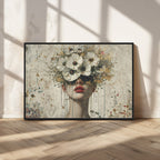 Abstract Floral Women Pastel Wall Art Canvas Print