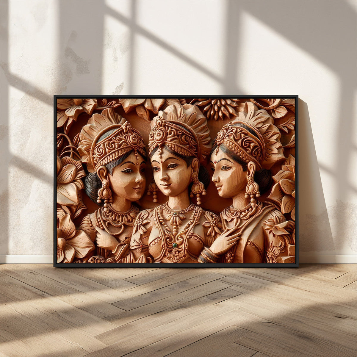 Indian Woman Statue Wall Art Canvas Print