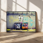 Banksy Life is Short Wall Art, Iconic Graffiti Street Art Canvas Print