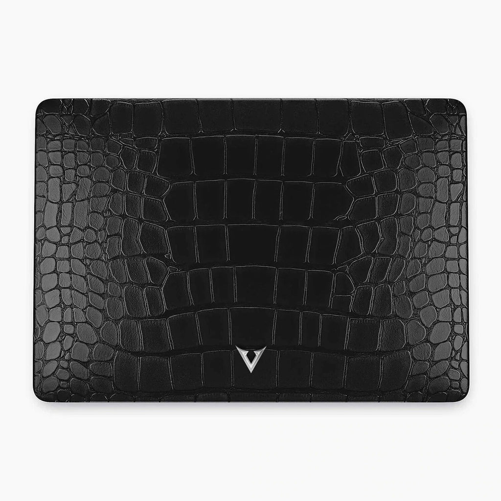 Black Alligator Patterned Macbook Case