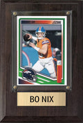 Bo nix Denver Broncos 2025 Donruss Score Prizm Topps 4x6 Gift Plaque