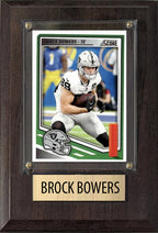 Brock Bowers Las Vegas Raiders 2025 2024 Donruss Score Prizm Topps 4x6 Gift Plaque
