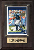 Eddie George Tennessee Titans 2025 Donruss Score Prizm Topps 4x6 Gift Plaque