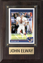 John Elway Denver Broncos 2025 Donruss Score Prizm Topps 4x6 Gift Plaque