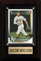 Jacob Wilson 2025 Bowman Topps Oakland Las Vegas Athletics 4x6 Plaque