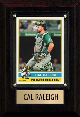 Cal Raleigh 2025 2024 Bowman Topps Seattle Mariners 4x6 Plaque