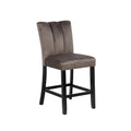 Upholstered Counter Height Chair (Set of 2) - Black / Brown