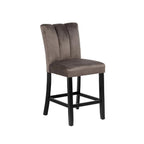 Upholstered Counter Height Chair (Set of 2) - Black / Brown