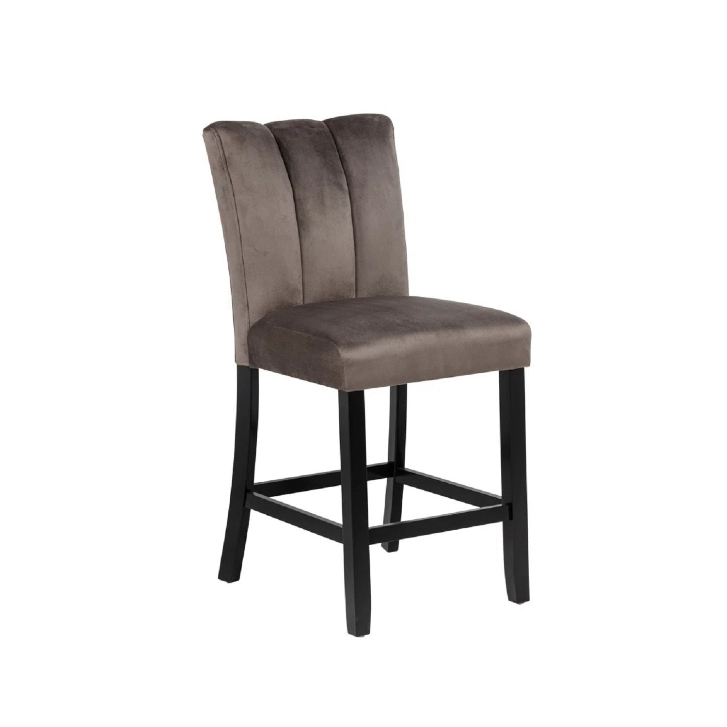Upholstered Counter Height Chair (Set of 2) - Black / Brown