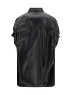 Balenciaga Tucked Sleeves Lambskin Shirt