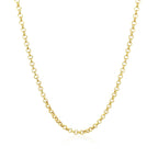 2.3mm 14k Yellow Gold Rolo Chain