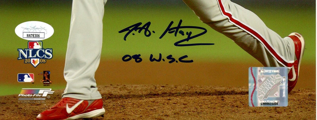 J.A. Happ Philadelphia Phillies Signed/Inscribed 8x10 Photo JSA 159019