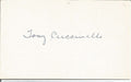 Tony Cucinello Brooklyn Dodgers Signed/Autographed 3x5 Index Card 150561