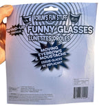 WIND UP EYE GLASSES Moving Eyebrows Mustache Big Nose Joke Funny Costume Gag