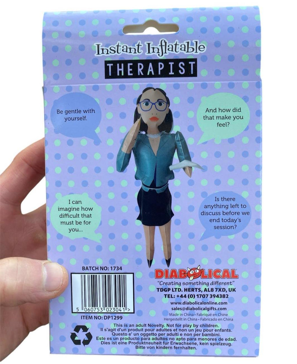 Inflatable Blow Up Therapist - RANT ANYTIME - Novelty Stocking Stuffer GaG Gift