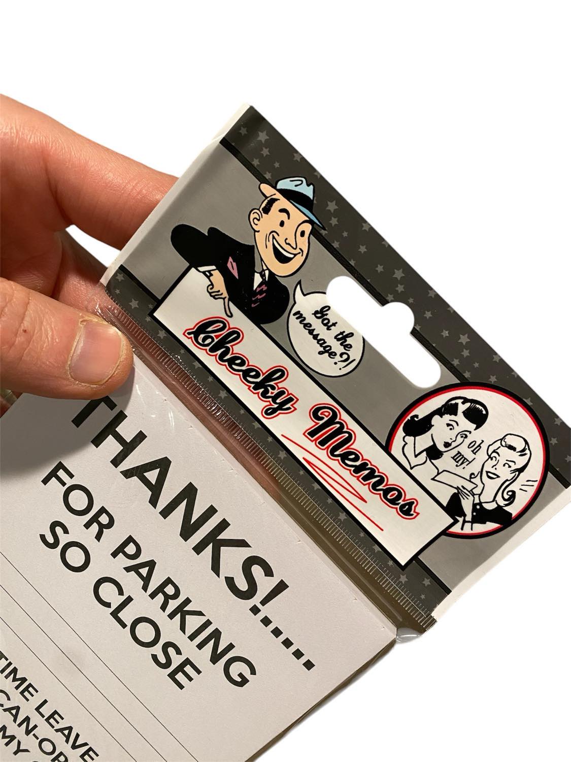 50-PK Cheeky Memo Note Pad – Thanks For Parking So Close! - Arseholes! Gag Joke