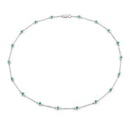 1.80 Carat Genuine Emerald .925 Sterling Silver Necklace