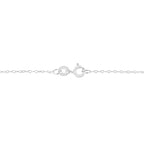 14K White Gold 1/2 Cttw Lab Grown Diamond Modern Bezel-Set Solitaire 16"-18" Pendant Necklace (F-G Color, VS2-SI1 Clarity)