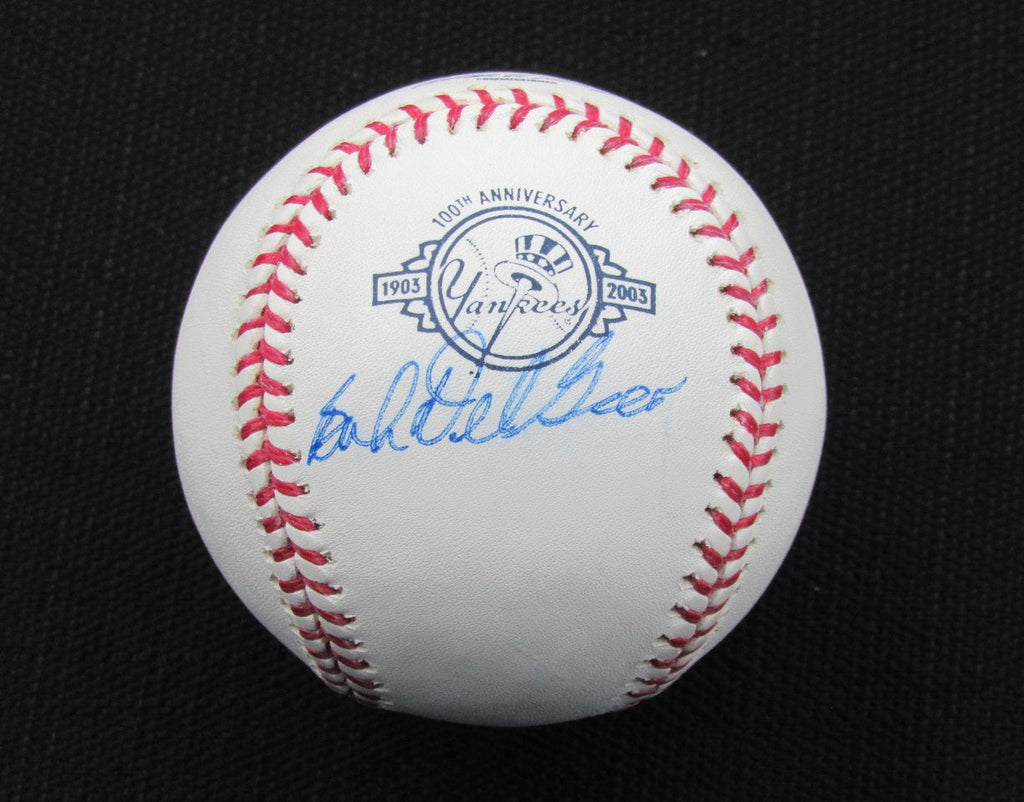 Bobby Del Greco Signed/Auto Yankees 100th OML Baseball JSA 186651
