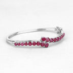 9.10 Carat Glass Filled Ruby .925 Sterling Silver Bangle