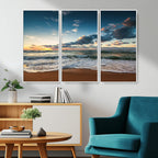 Ocean Beach Wall Art Canvas Print Sunset Artwork Print
