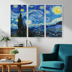 Vincent Van Gogh The Starry Night Abstract Wall Art Canvas Print