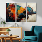 Abstract Guitar Wall Art Canvas | Vibrant Music-Inspired Art for Living Room or Studio