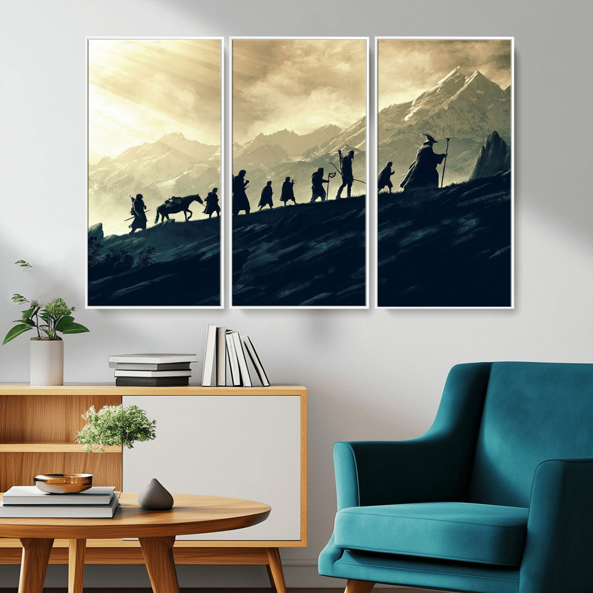 Fellowship Journey Wall Art | Fantasy Adventure Canvas Print