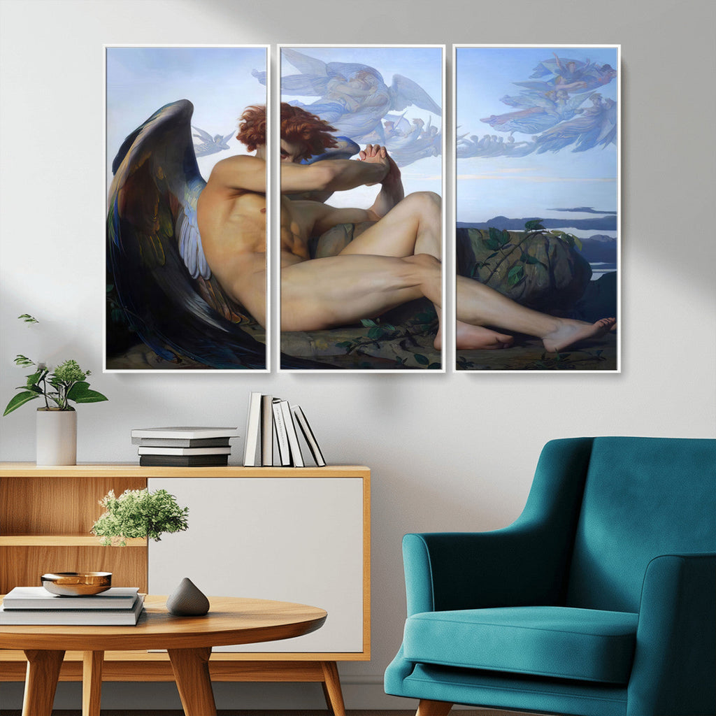 Fallen Angel Wall Art Canvas Print, Alexandre Cabanel Classic Art Reproduction