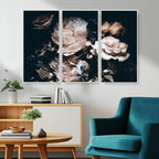 Pink Peonies Flowers Large Canvas Art Print