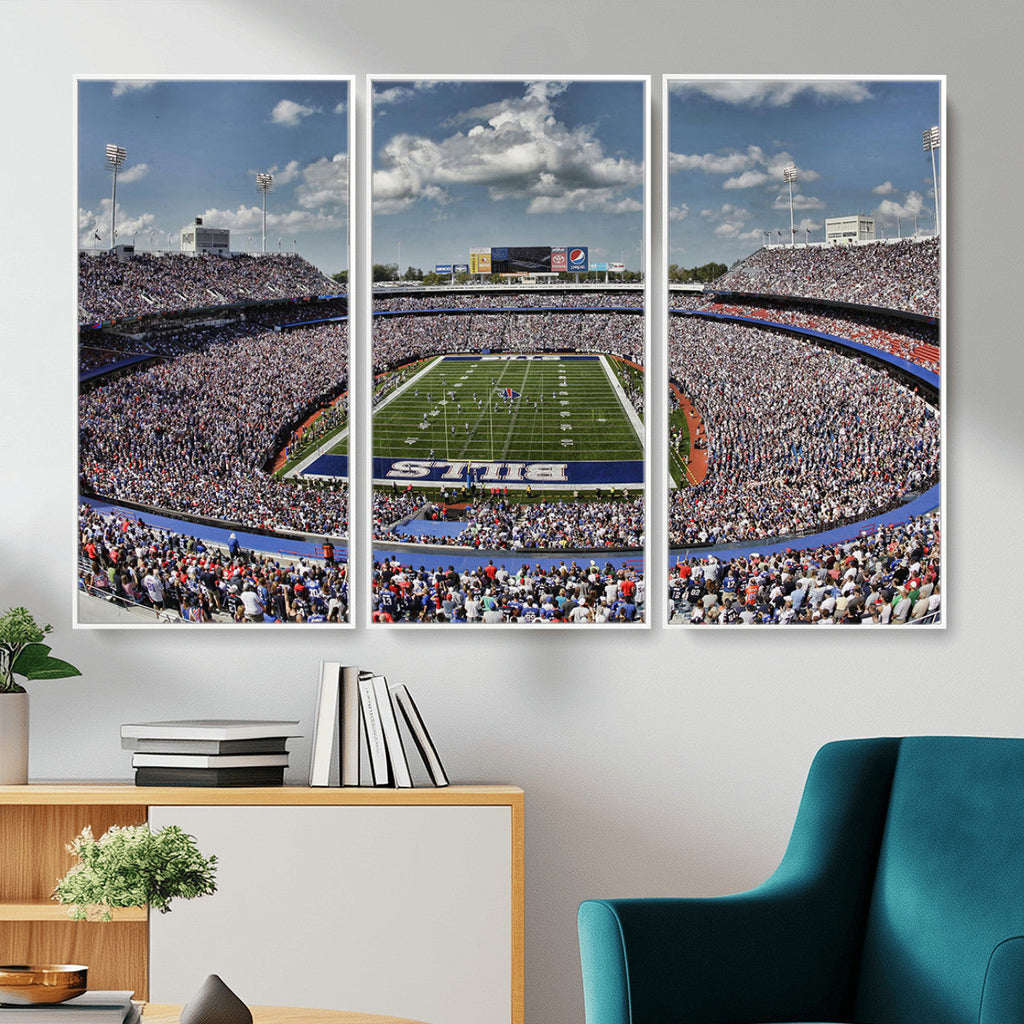 Buffalo Bills Highmark Stadium Wall Art Canvas Print, Bills Game Day Decor