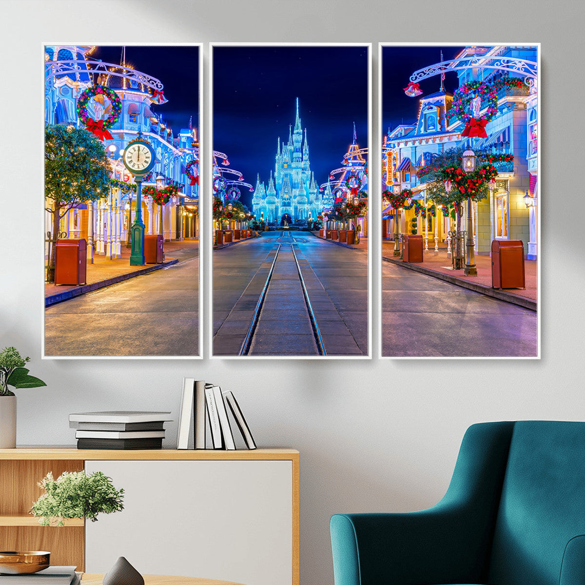 Disney Castle Wall Art | Large Magic Kingdom Canvas Artwork