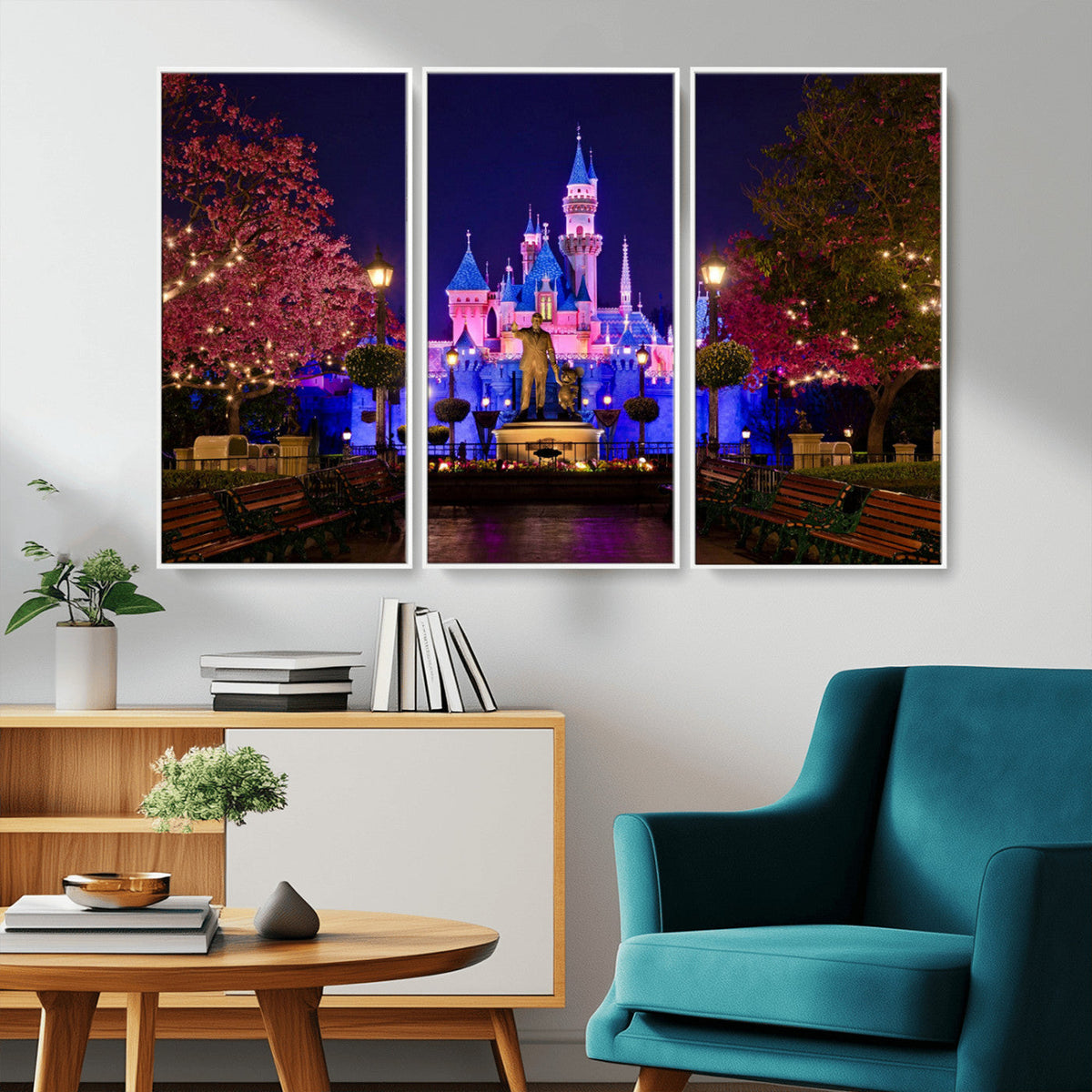 Disney Castle Wall Art | Framed Magic Kingdom Canvas