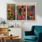 Framed Yayoi Kusama 1986 Wall Art Print | Japanese Wall Art, Wabi Sabi Abstract Landscape