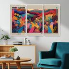 Yayoi Kusama Wall Art Canvas Print, Abstract Art, Large Framed Print, Japanese Wabi Sabi Wall Art