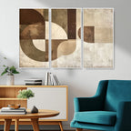 Wabi Sabi Geometric Wall Art | Abstract Modern Minimalist Canvas Print