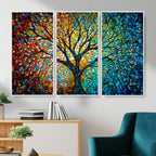 Yggdrasil Tree of Life Wall Art Print | Mosaic Style Canvas Wall Art