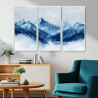 Blue Mountains Wall Art | Framed Snowy Range Canvas Artwork