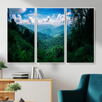 Tropical Jungle Wall Art Canvas Print | Framed Lush Valley