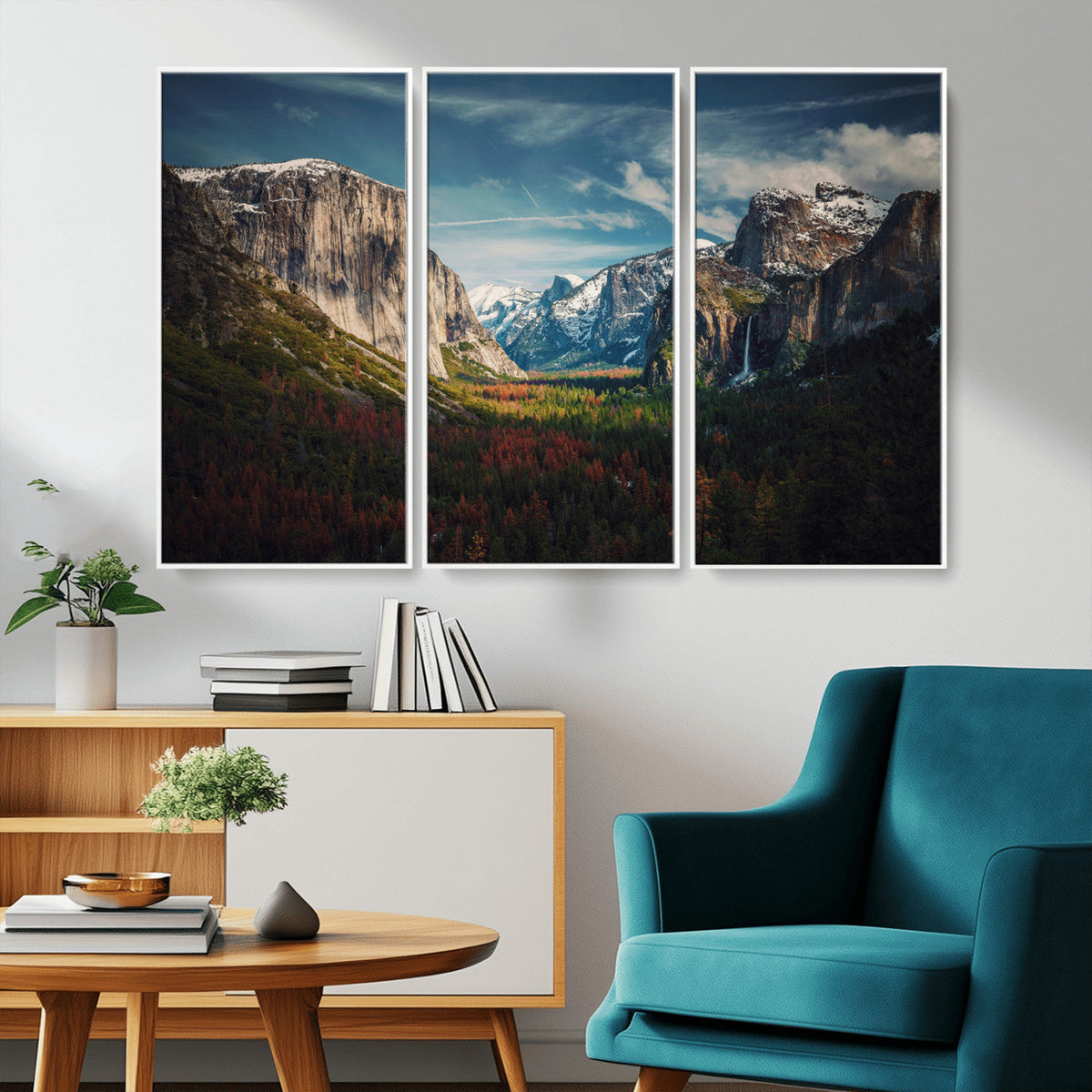 Yosemite National Park Wall Art Canvas Print, Framed El Capitan Mountain Landscape