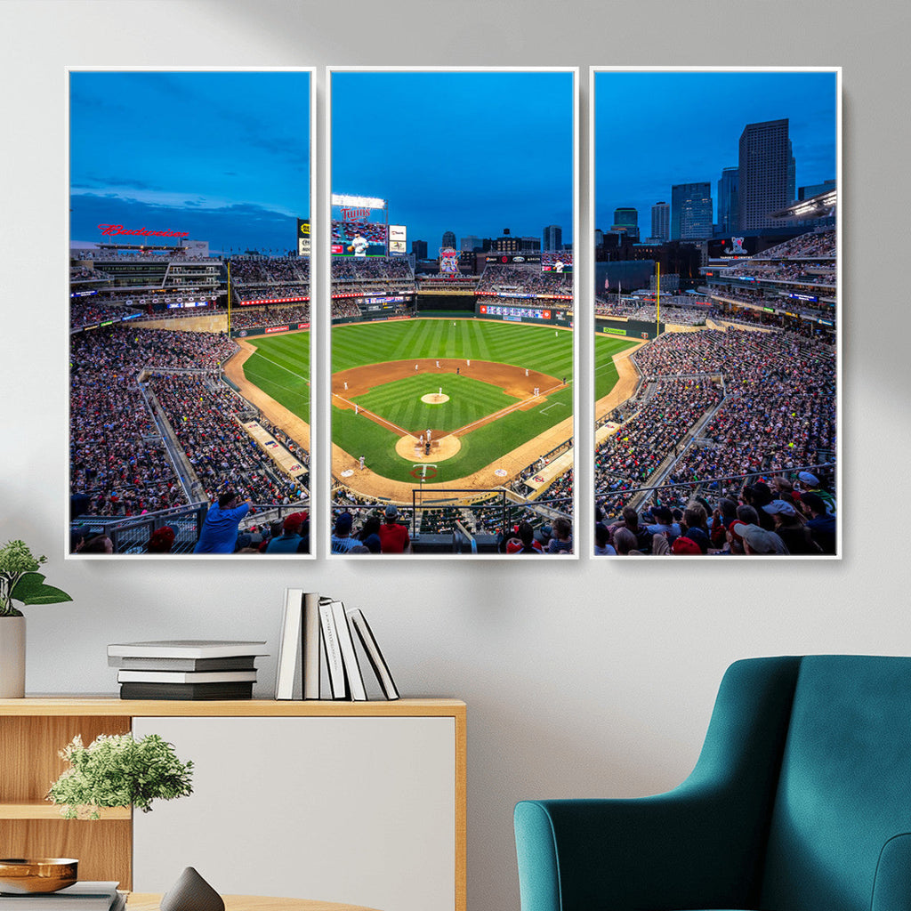 Target Field Stadium Wall Art Canvas Print, Minnesota Twins