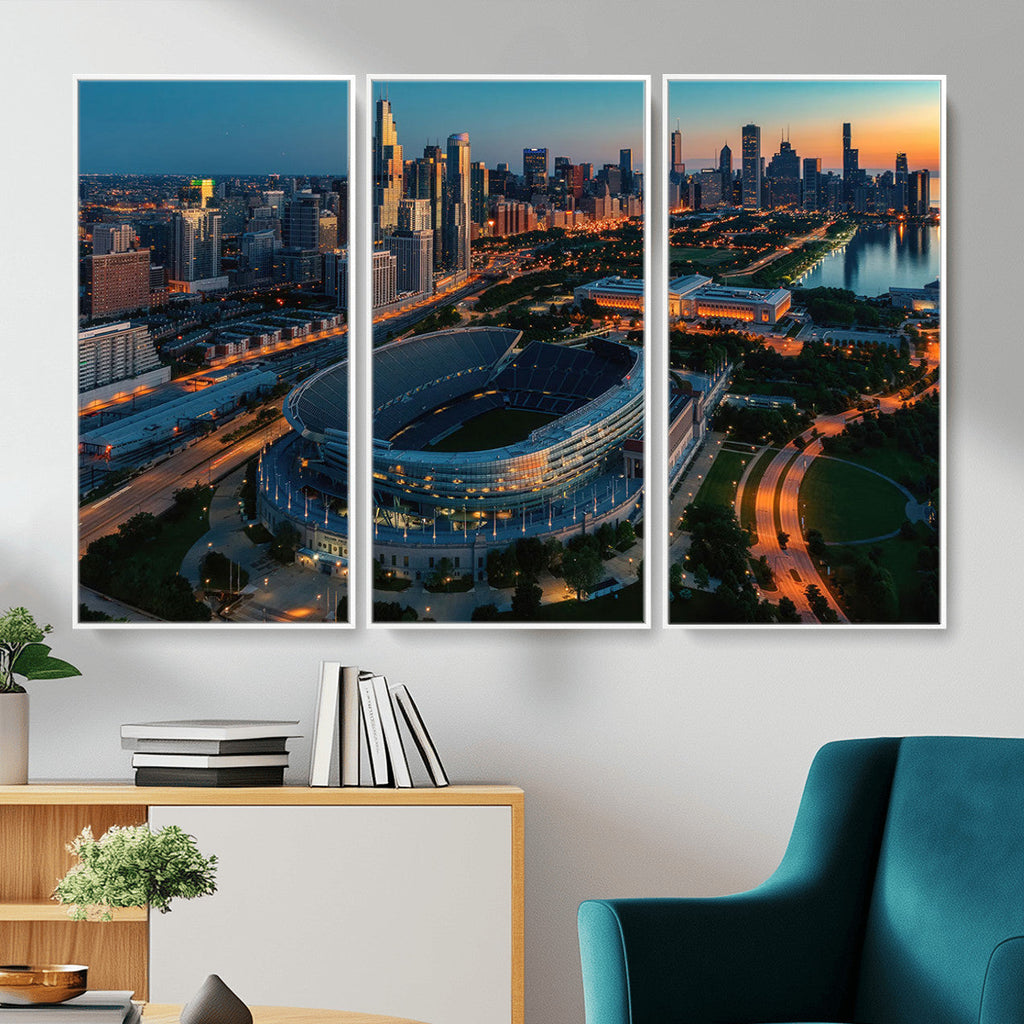 Chicago Bears Soldiers Field Wall Art Canvas Print