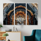 Abstract Wood Grain Canvas Print, Tree Ring Pattern Wall Art, Extra Large Living Room Wall Decor