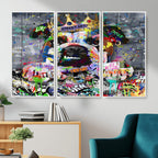 Graffiti Dog Wall Art Decor for Teen Bedroom | Abstract Graffiti Animal Canvas