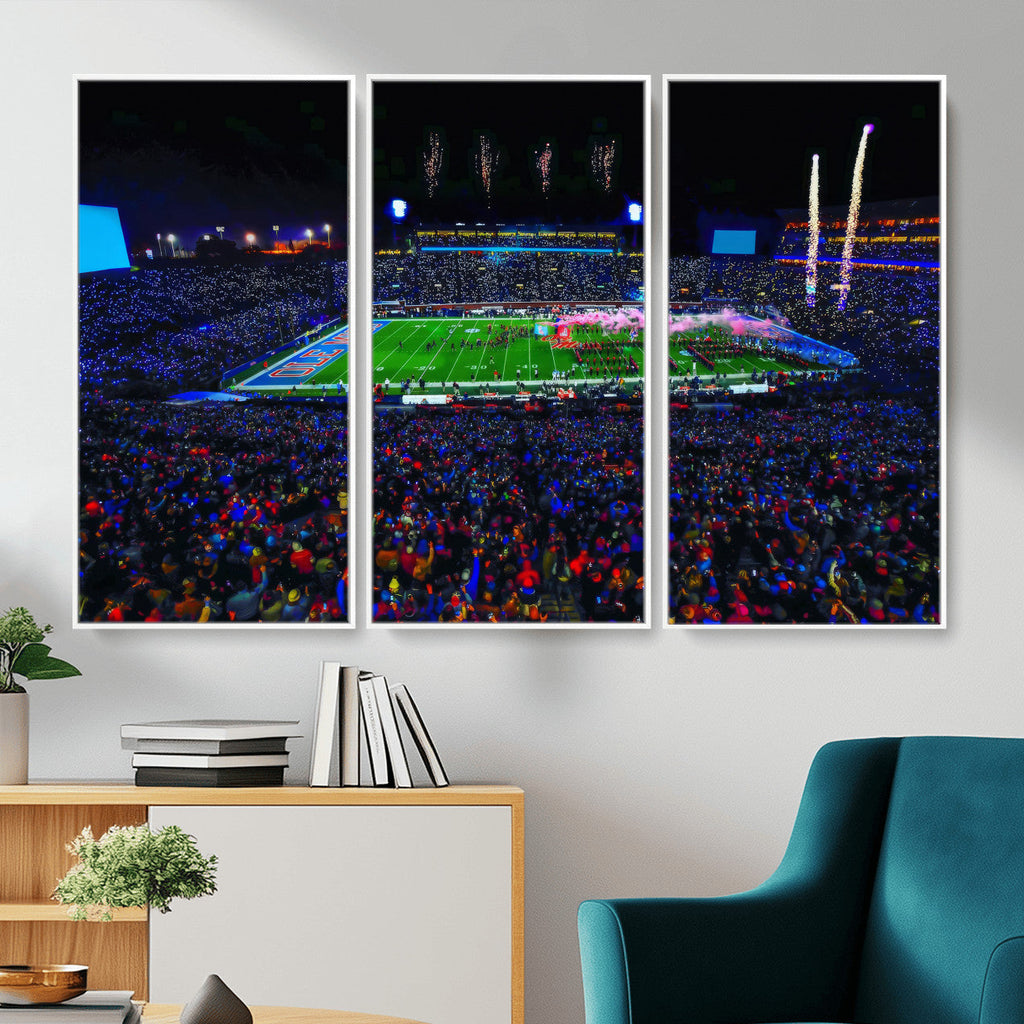 Ole Miss Rebels Vaught Hemingway Stadium Wall Art Canvas Print