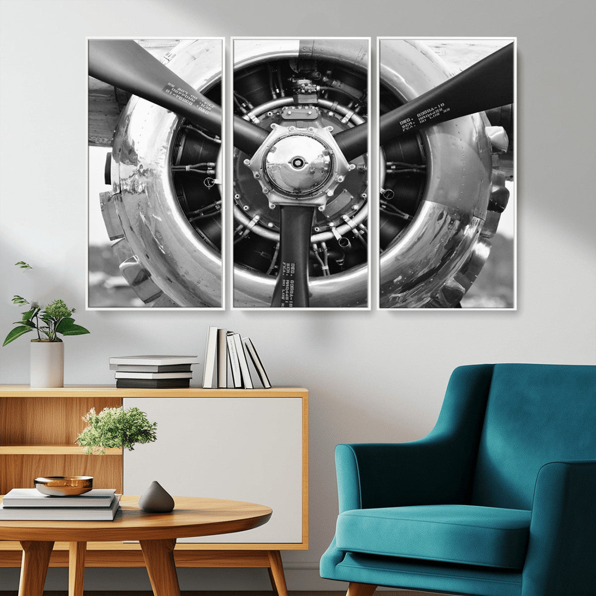 Vintage Airplane Wall Art Canvas Print